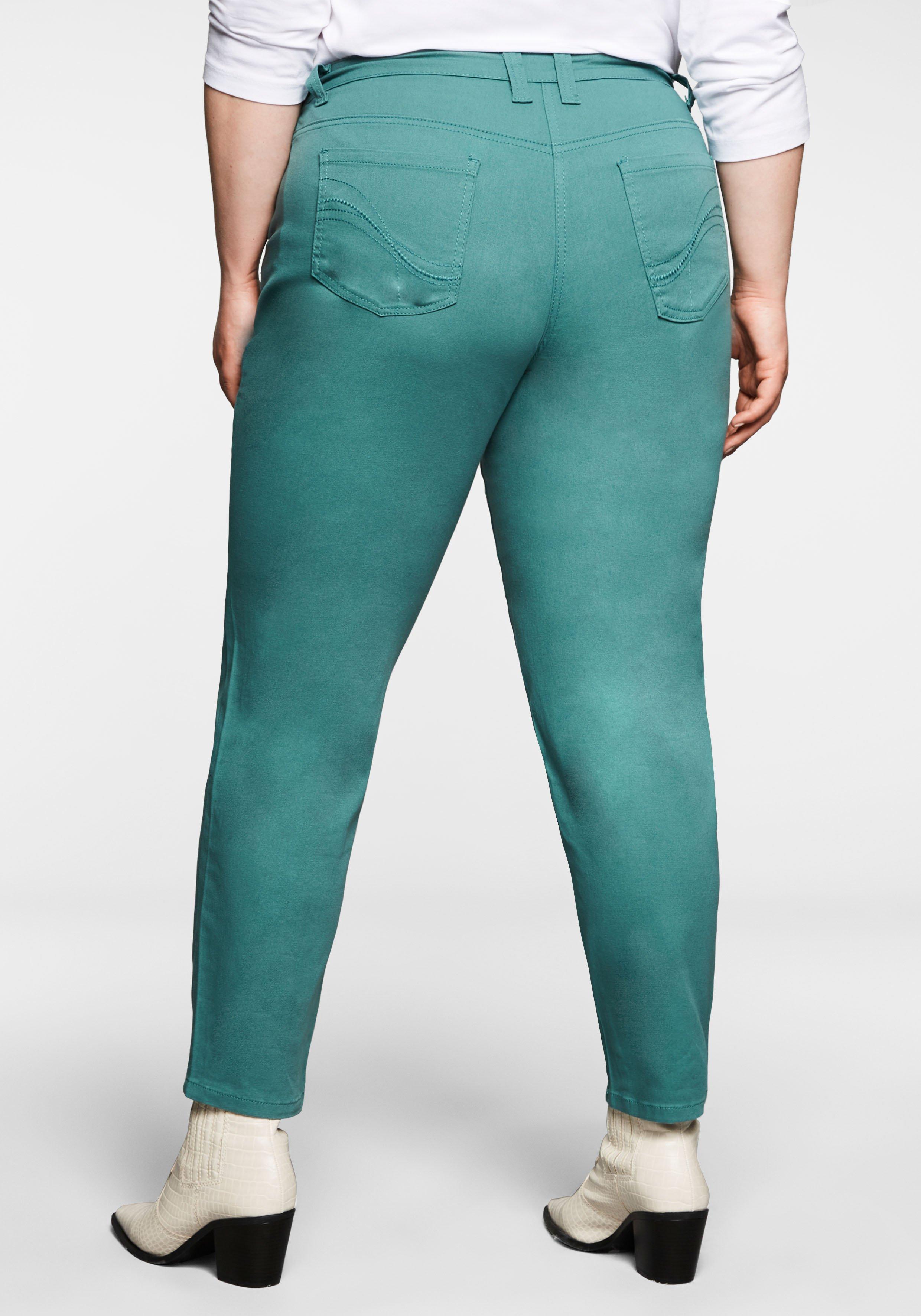 Hose im Mom-Schnitt mit High-Waist-Bund