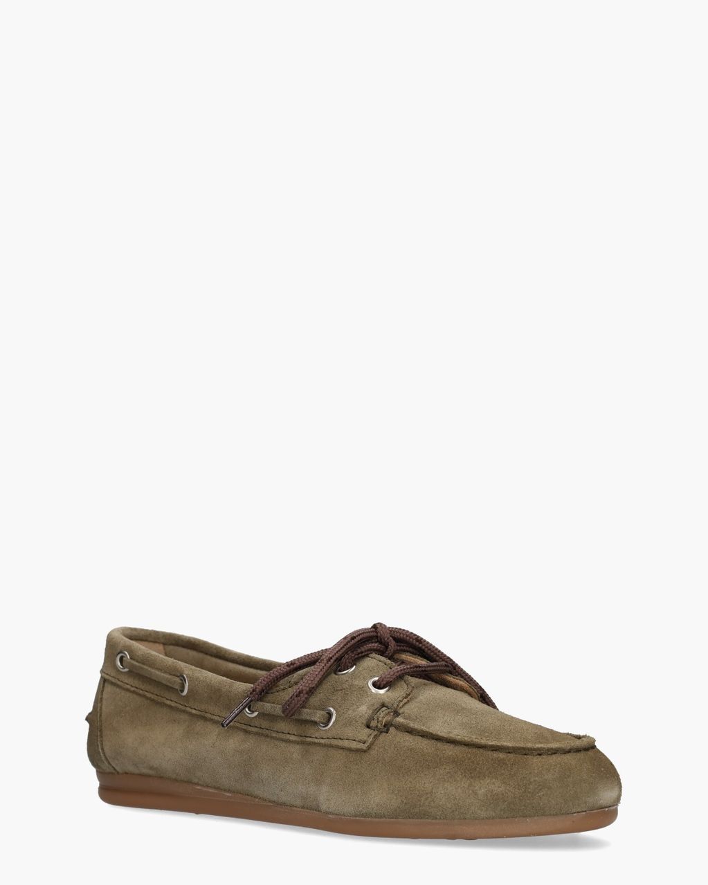 Posa Boat Loafer Brushed Khaki Dames Veterschoenen