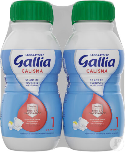 Gallia Calisma Lait 1er Âge Dès La Naissance 0-6 Mois Bouteilles 4x500ml