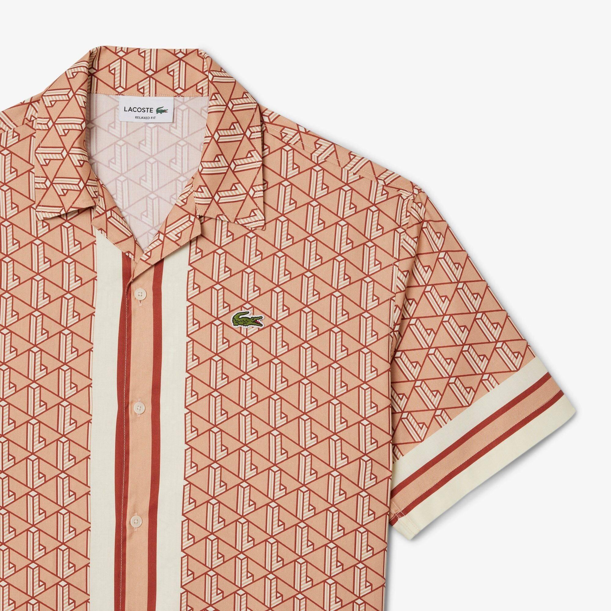 Lacoste All Over Patterned Short Sleeve Shirt