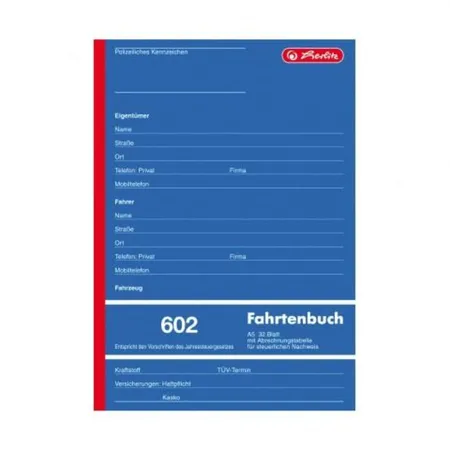 Herlitz Fahrtenbuch 602, A5, 32 Blatt