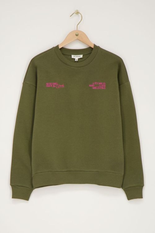Donkergroene sweater 