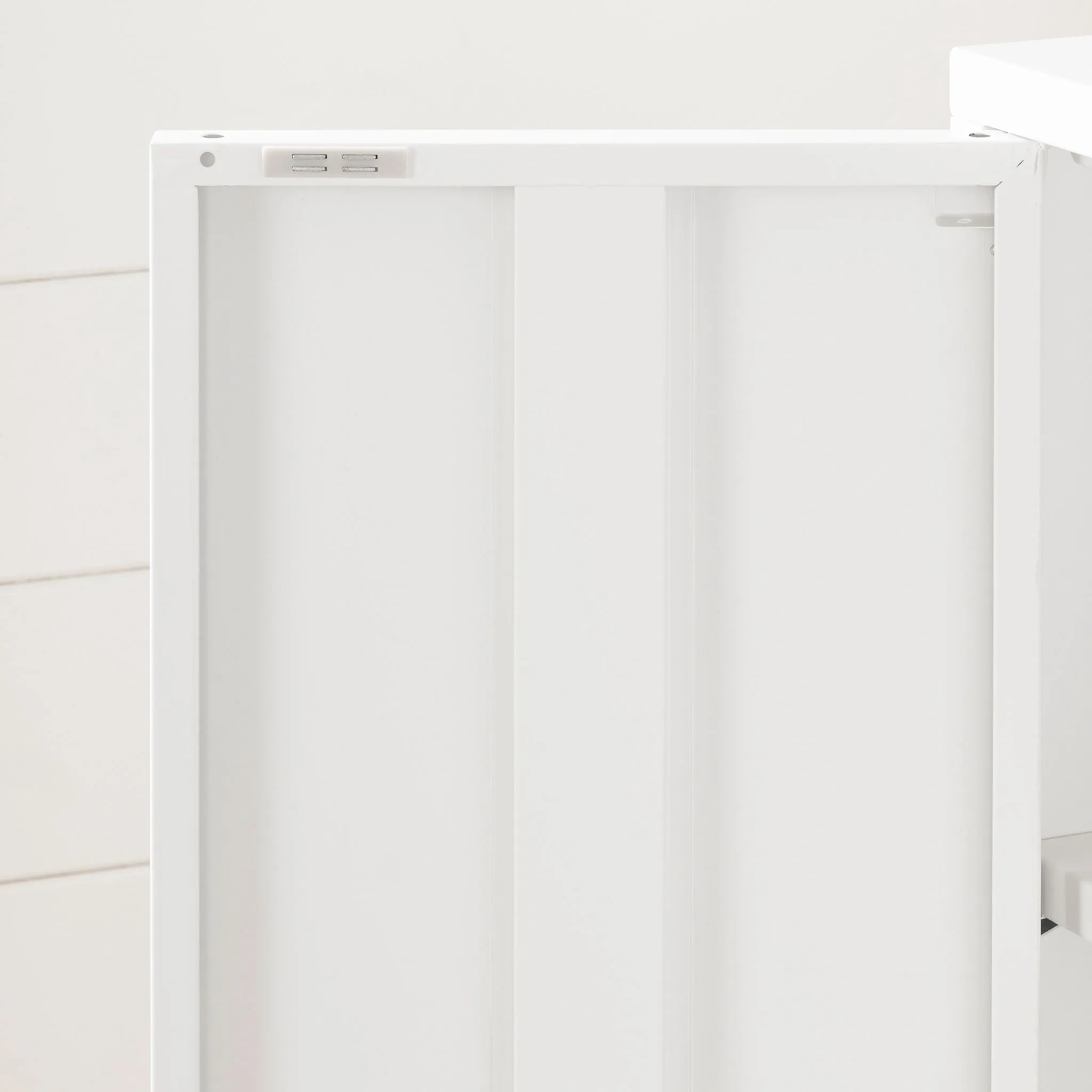 South Shore Meuble de Rangement avec 2 Portes en Métal Crea - Blanc