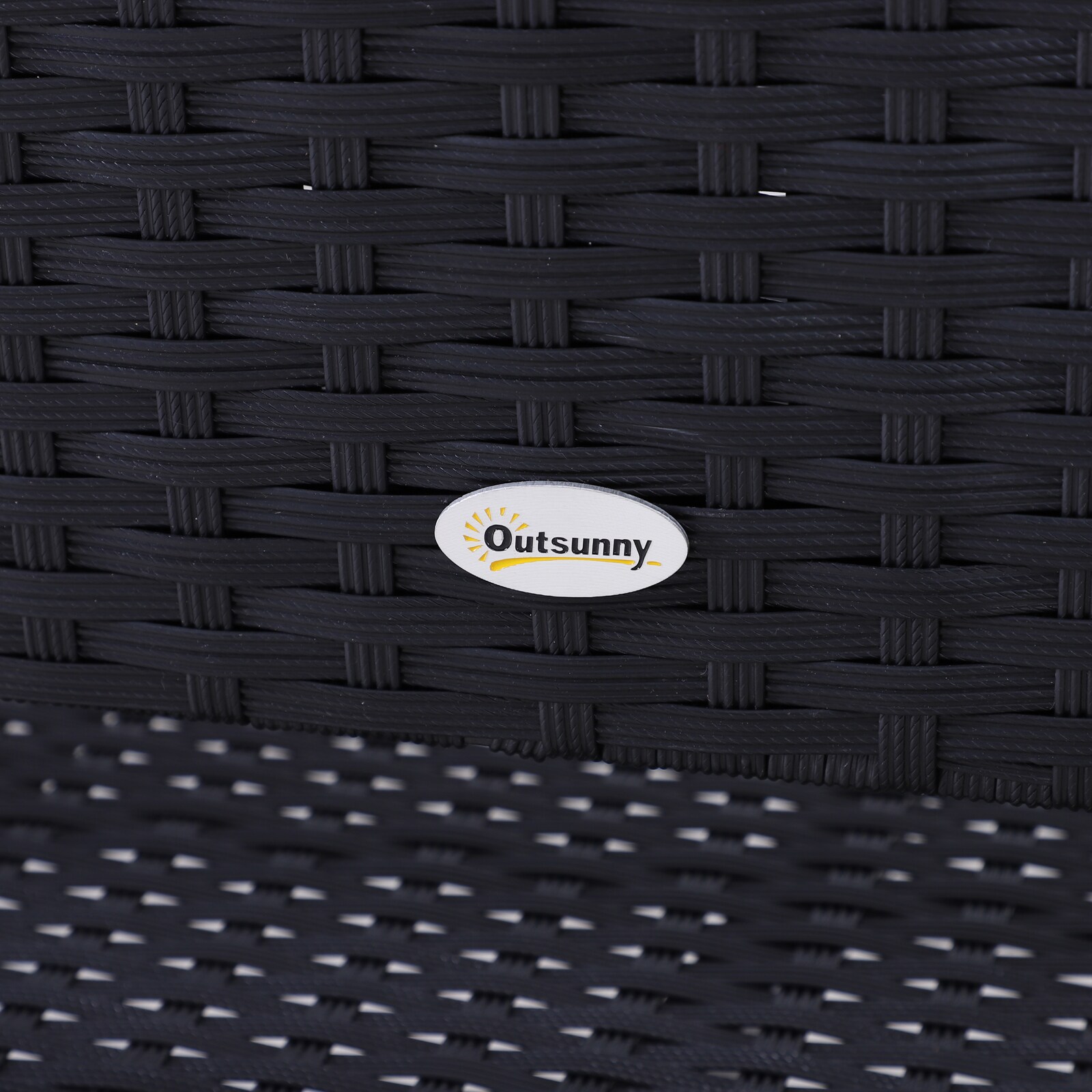 Outsunny Polyrattan Gartenbank für 2 Personen 122 x 60 x 87 cm (LxBxH)