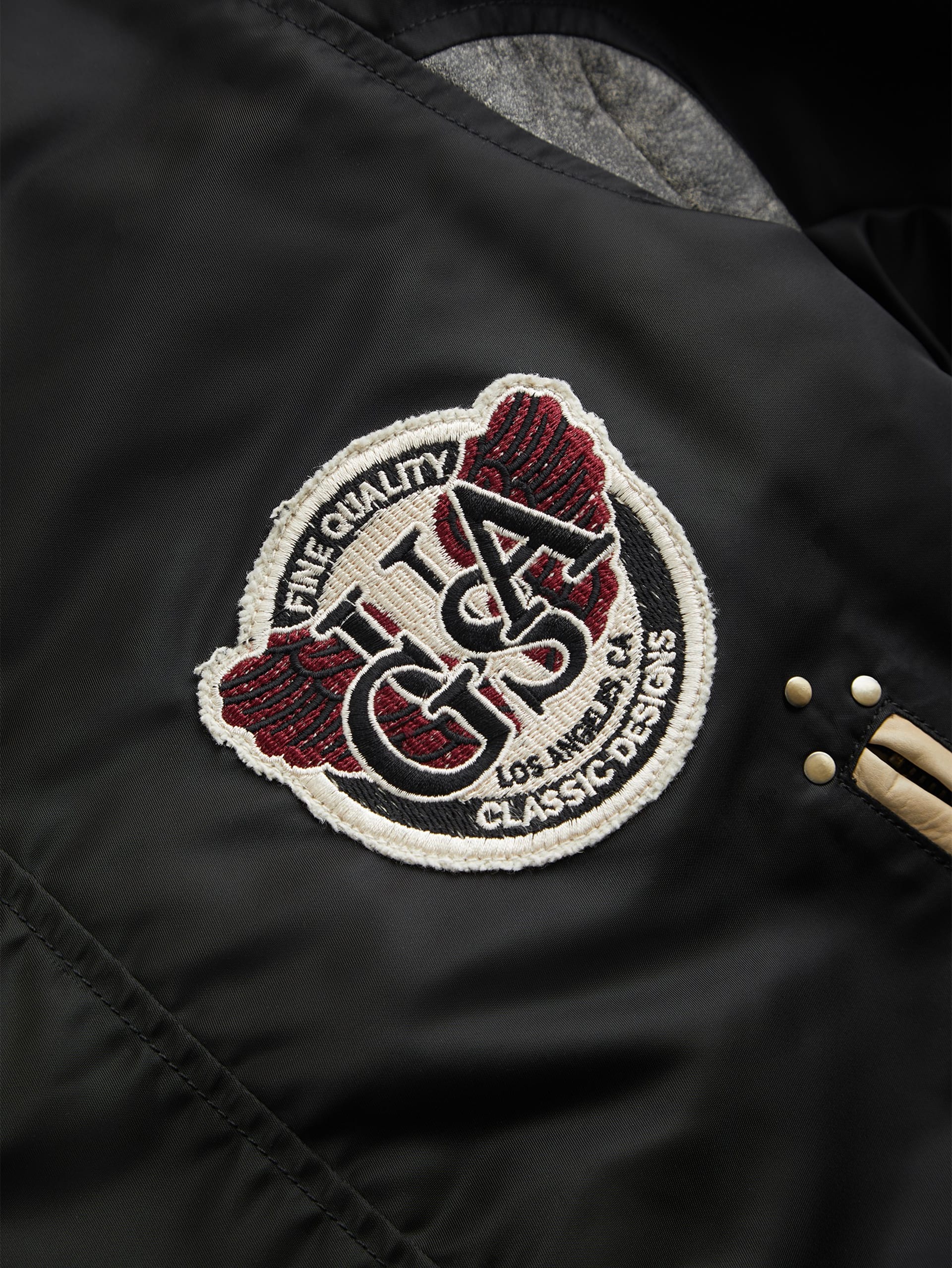 jaqueta de motoqueiro de nylon