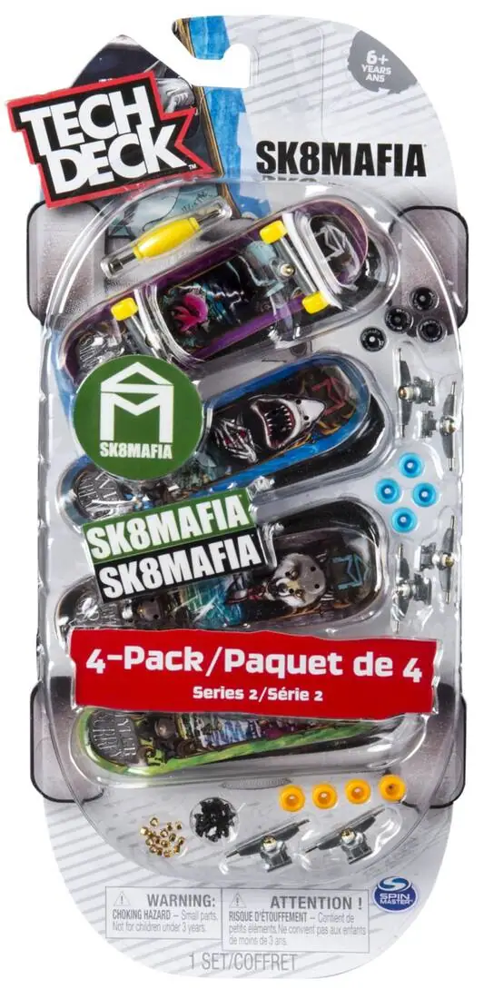 Tech Deck Assorted Multipack Fingerboards 4-Pak | SkatePro