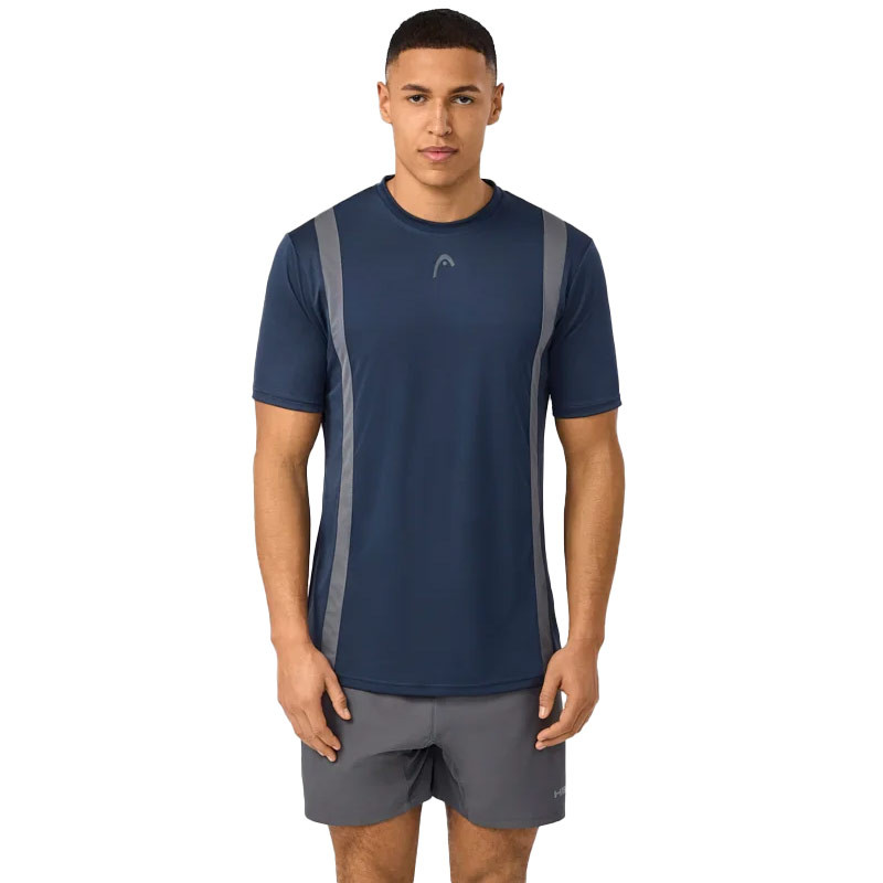 Tee-shirt de tennis homme Head Club 25 Tech bleu marine