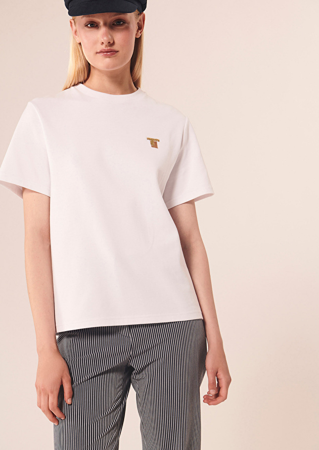 T-shirt Tararideblanc en jersey