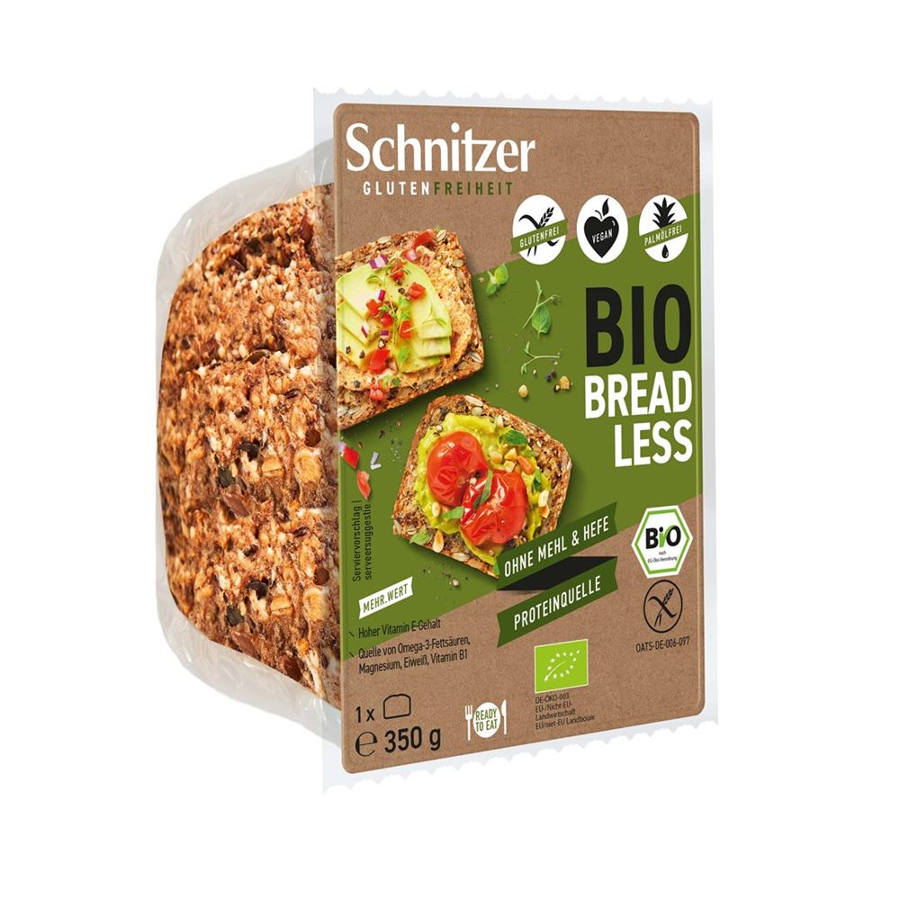 Schnitzer Bio Bread Less Saatenbrot<br>350 g, Beutel, ohne Mehl und Hefe