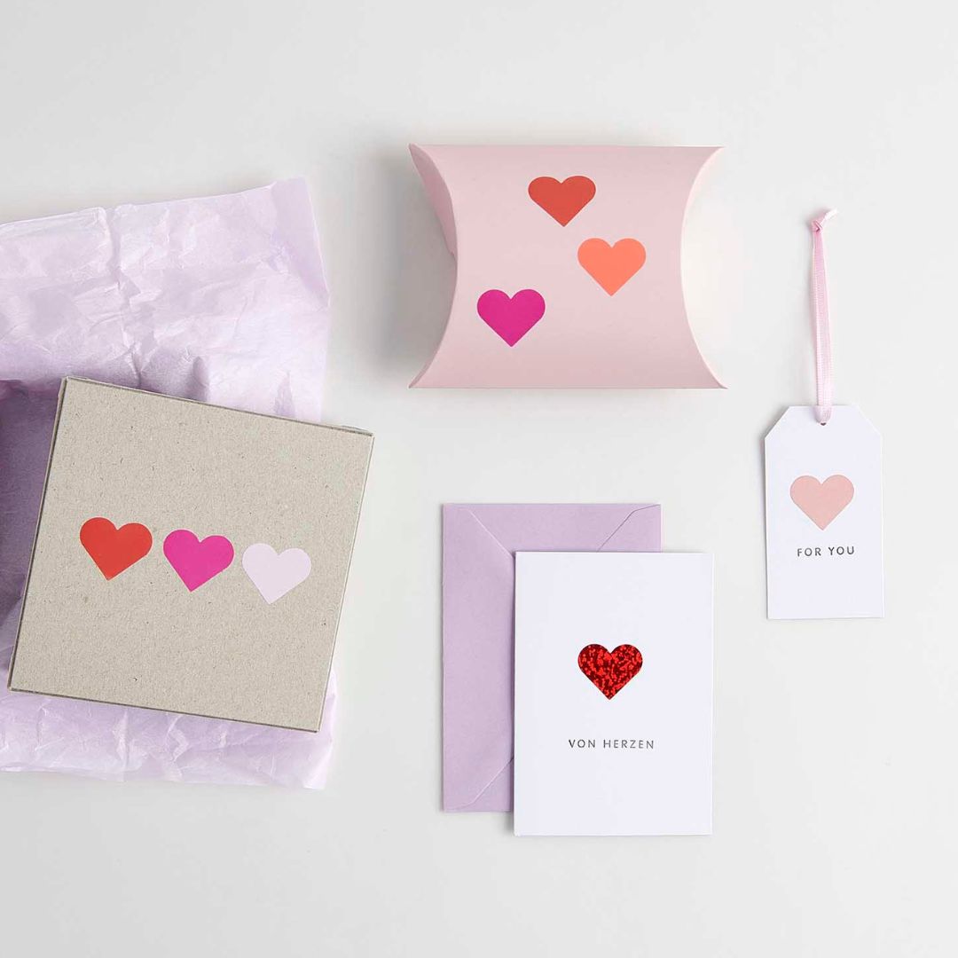 Rol stickers - holografische harten