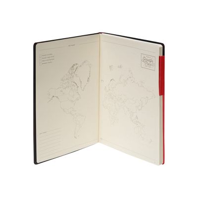 Legami My Notebook - Carnet de notes à élastique - 17 x 24 cm - ligné - rouge