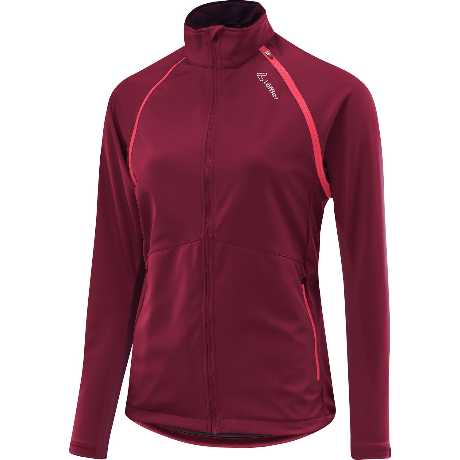 Löffler WS Light Zip-Off Langlaufjacke Damen burgund