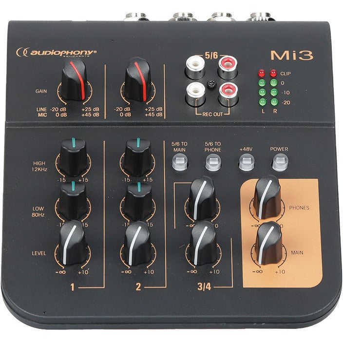 Audiophony Mi3 3-kanaals compacte mengtafel