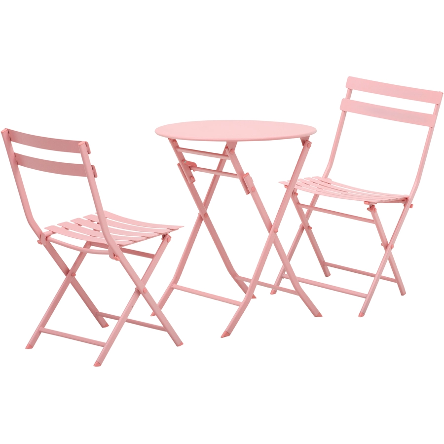 Outsunny Gartenmöbel-Set im kompaktem Design rosa