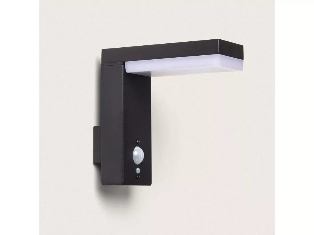 Applique Murale Extérieure Solaire LED Aluminium avec Détecteur de Mouvement Goran Noir