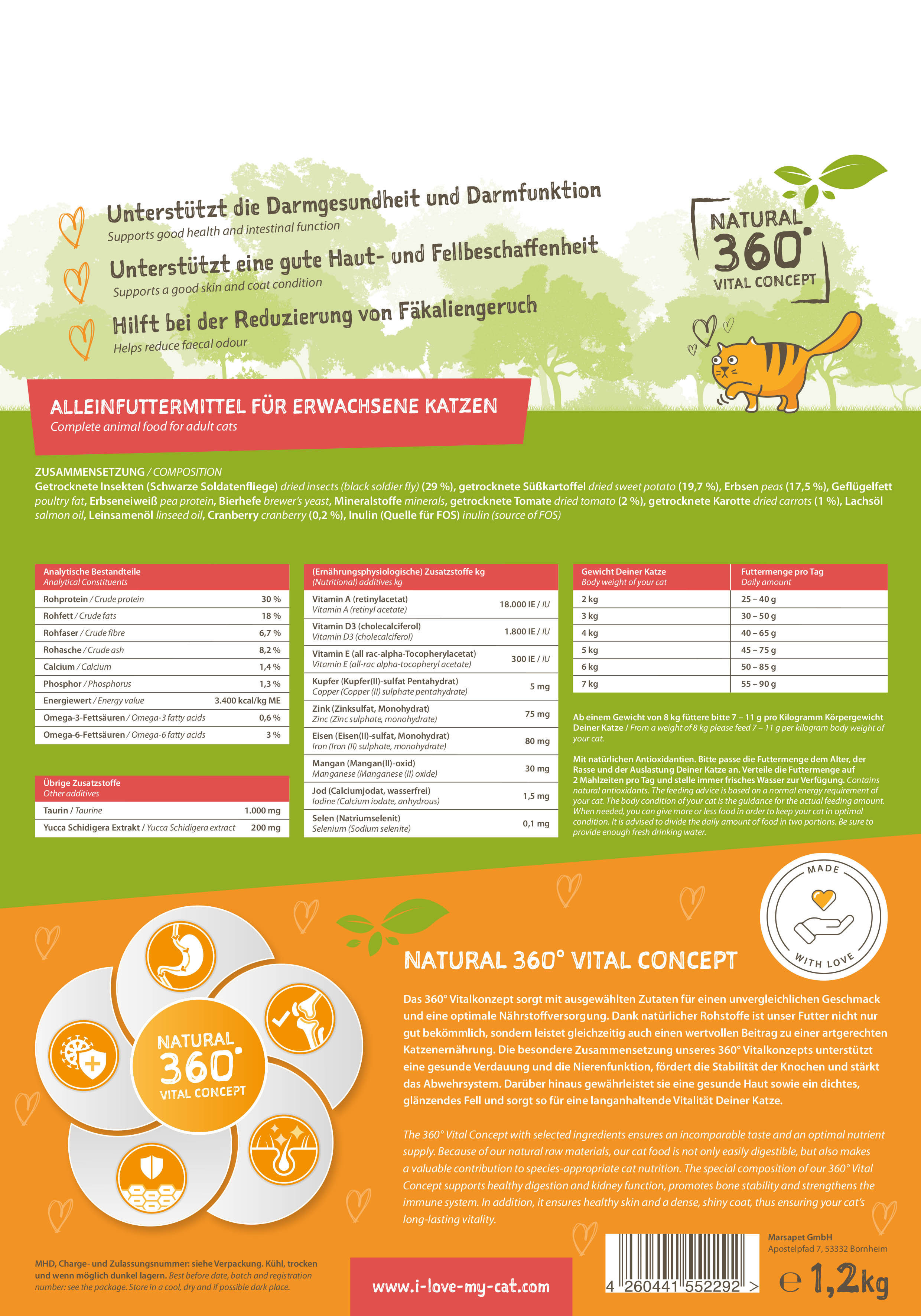 Kit de protéines d'insectes pour les chats
