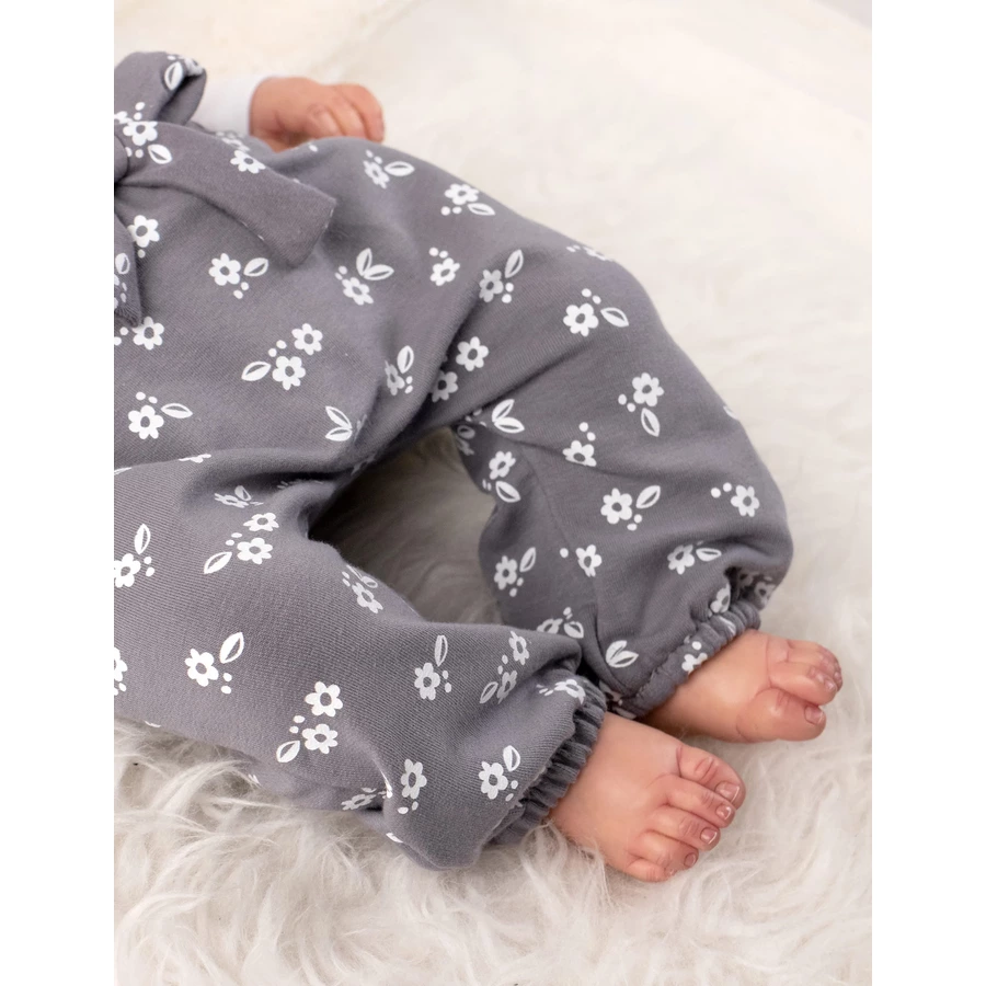 Baby Sweets 3tlg Set Body + Hose + Mütze Lieblingsstücke weiß grau