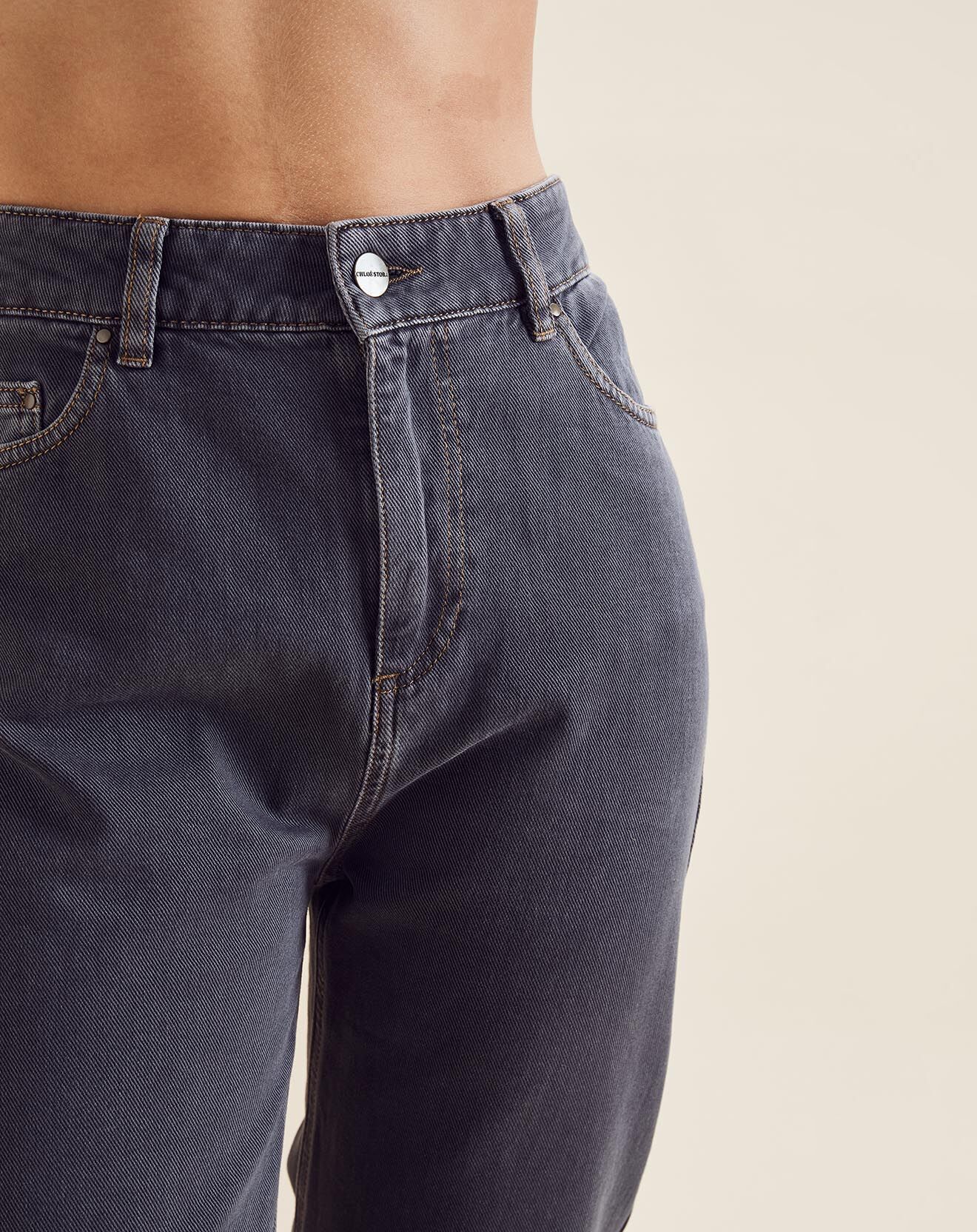 Chloé Stora Jean  Remi noir délavé