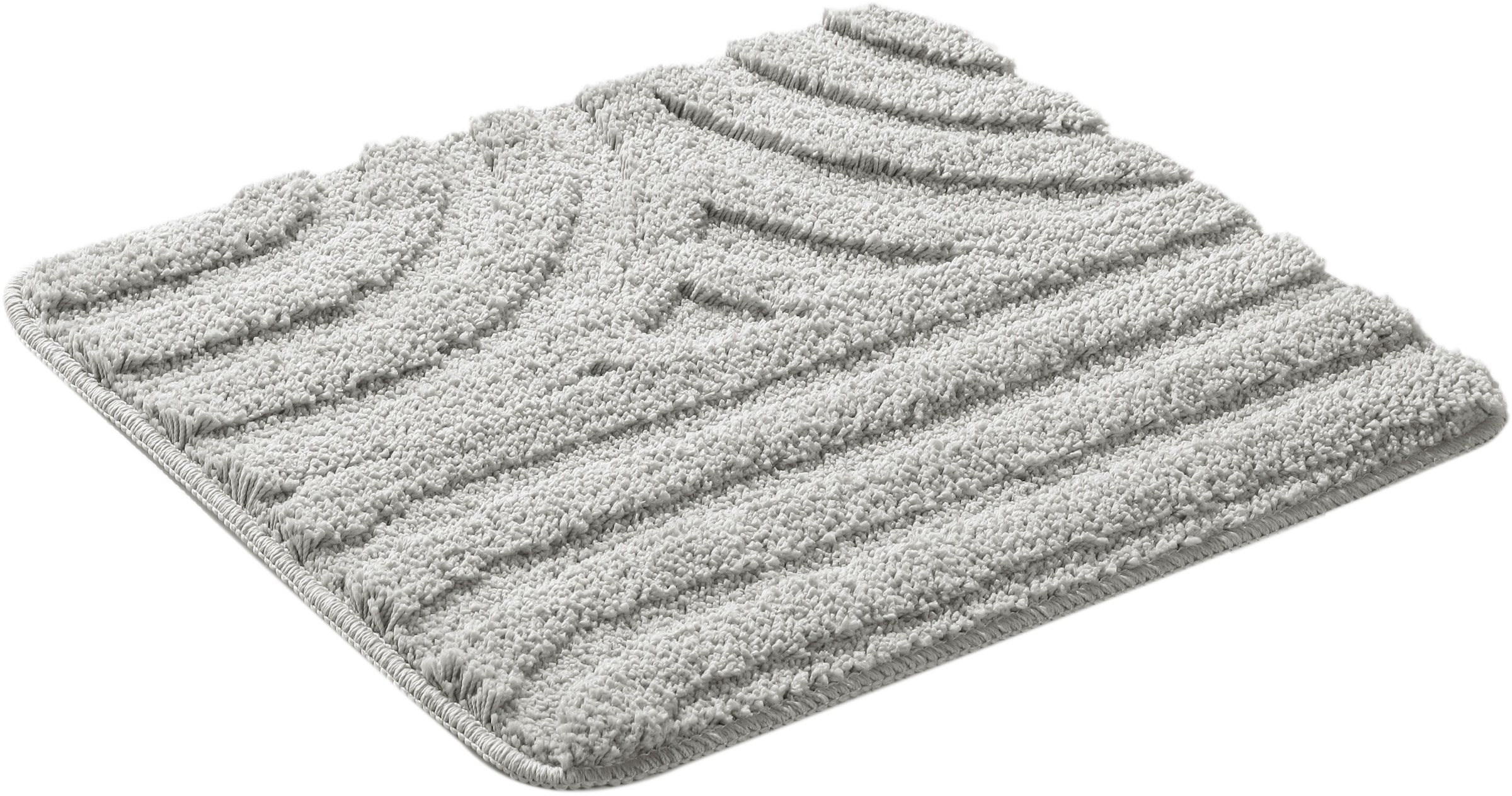 my home Badematte »Sanremo Scandi, Badvorleger, Badezimmer Teppich, Duschvorleger« Höhe 20 mm rutschhemmend beschichtet strapazierfähig Badteppich, Uni Farben, Hoch-Tief-Effekt, modernes Muster, Boho