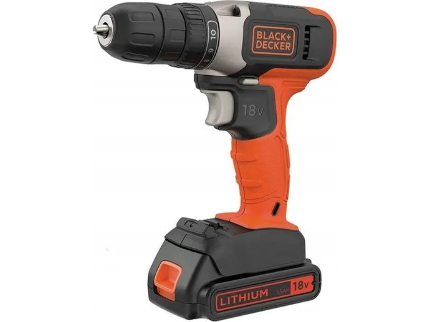 BLACK DECKER BCD003C2K - Hammerbor - ledningfri - 2-hastigheders 10 mm - 45 N·m - 2 batterier - 18 V