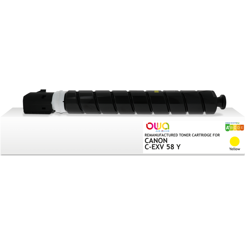 Toner remanufacturé OWA - standard - Jaune - pour CANON C-EXV58Y