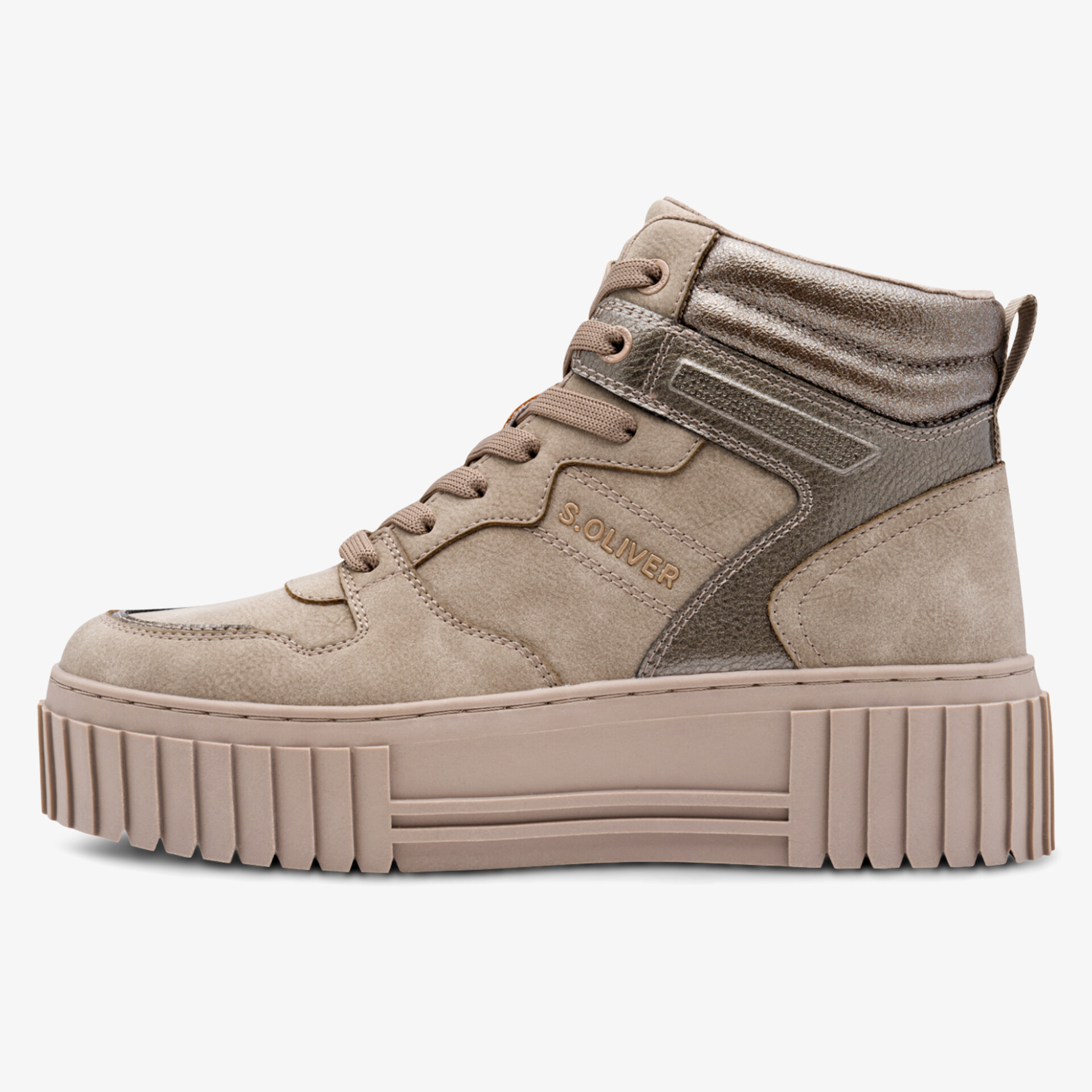 s.Oliver Damen Schnürstiefeletten beige