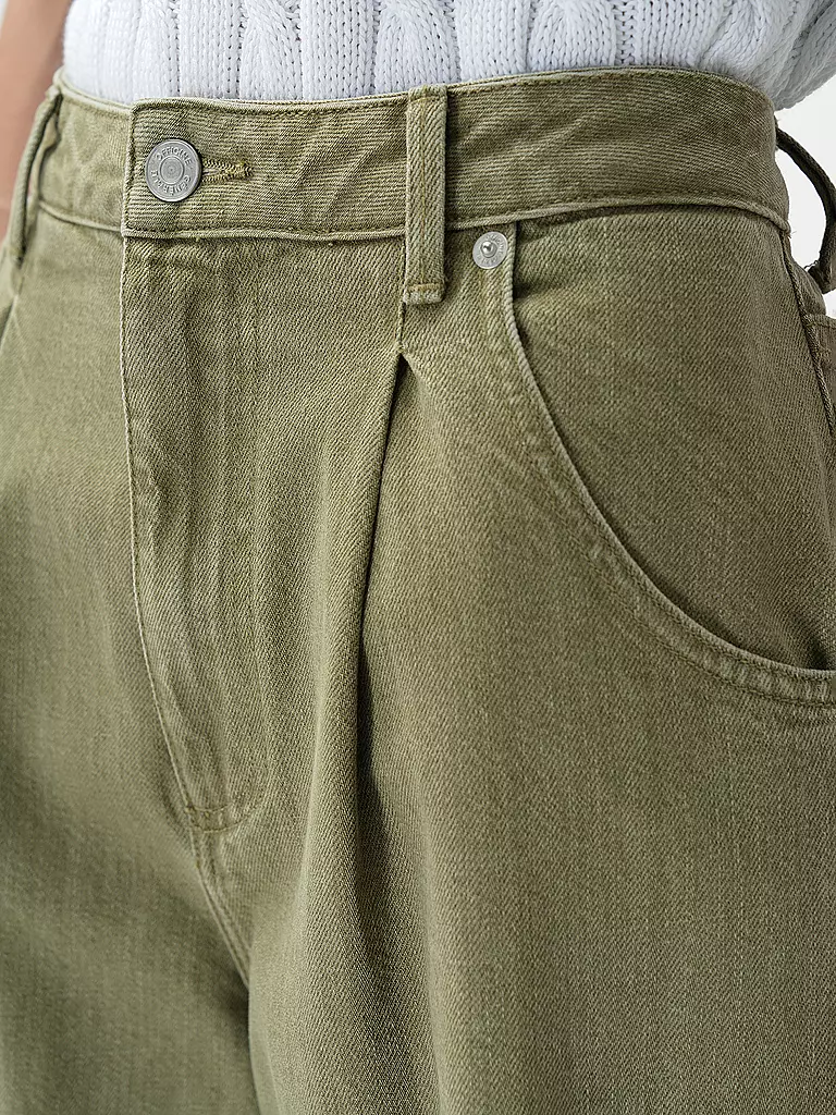 OFFICINE GENERALE Jeans Wide Leg MOENA  olive
