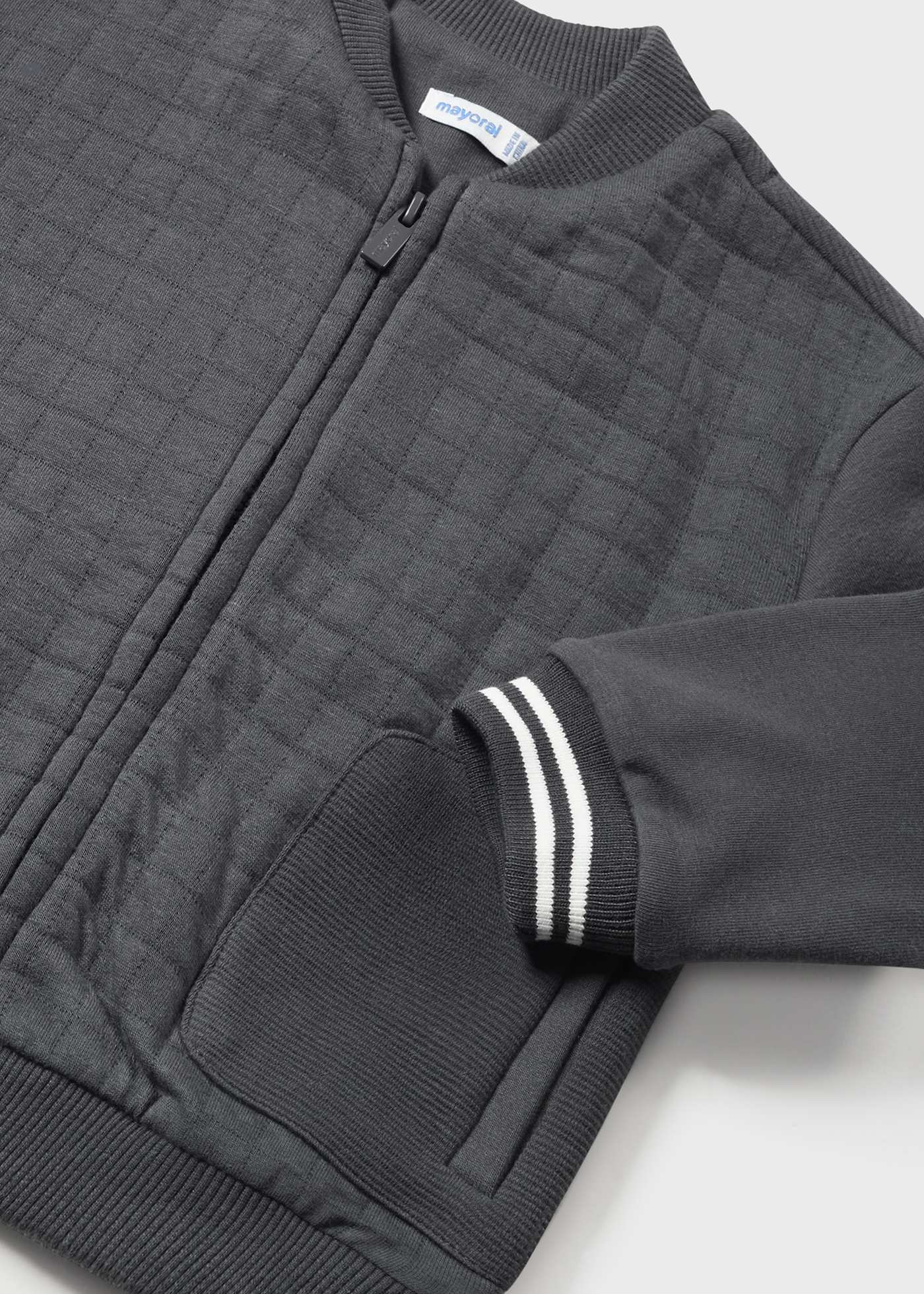 Jaqueta bomber infantil com zíper