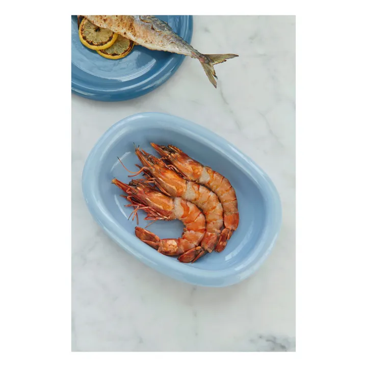 Hay Plat en terracotta Barro, Rui Pereira | Bleu ciel