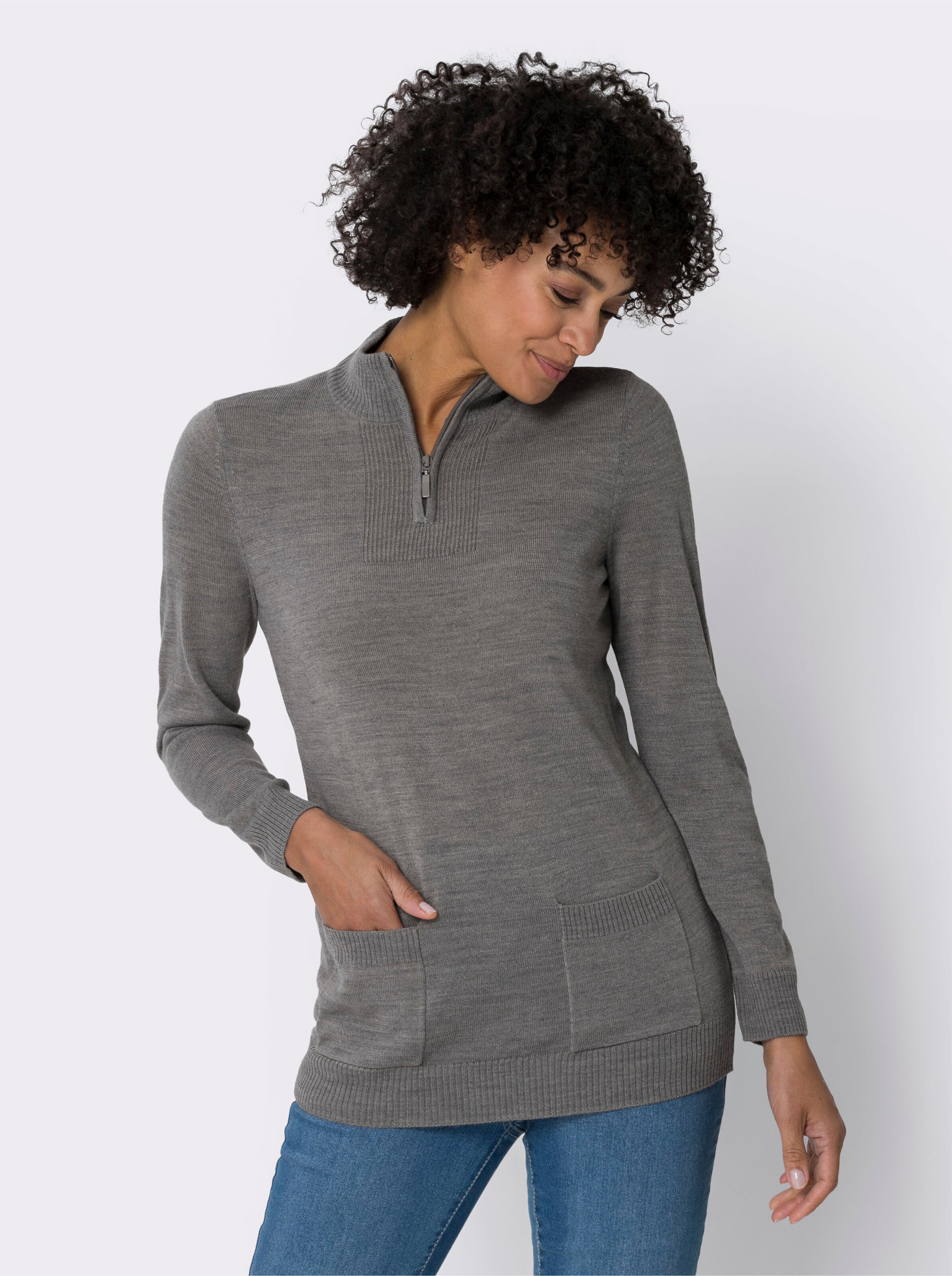 Stehkragenpullover