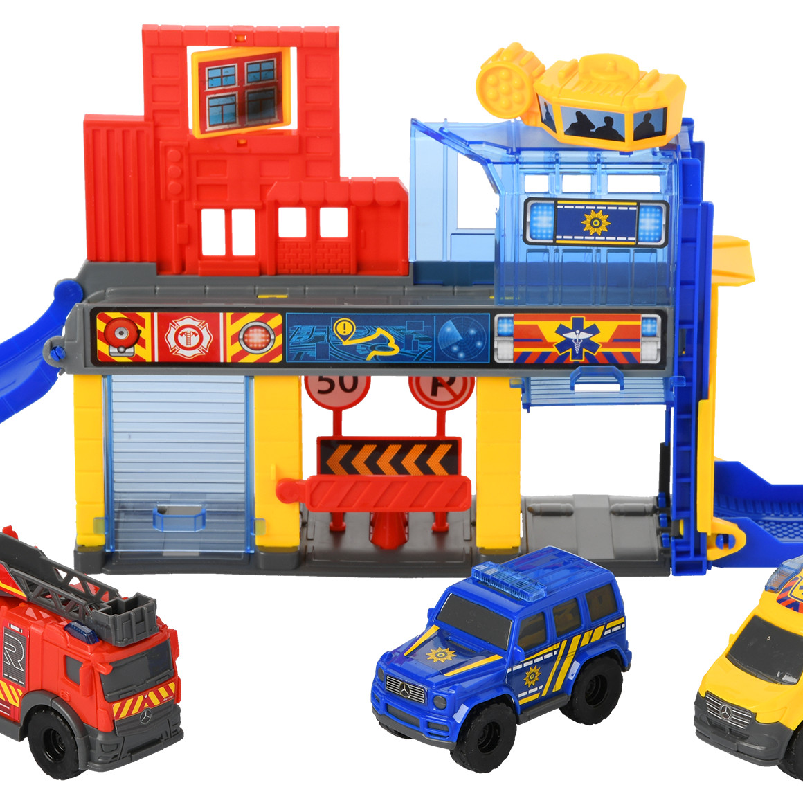 Dickie Dickie Toys Micro SOS Station im Set gelb / blau / rot