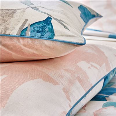 Linge de lit feuillage pastel - BECQUET CRÉATION