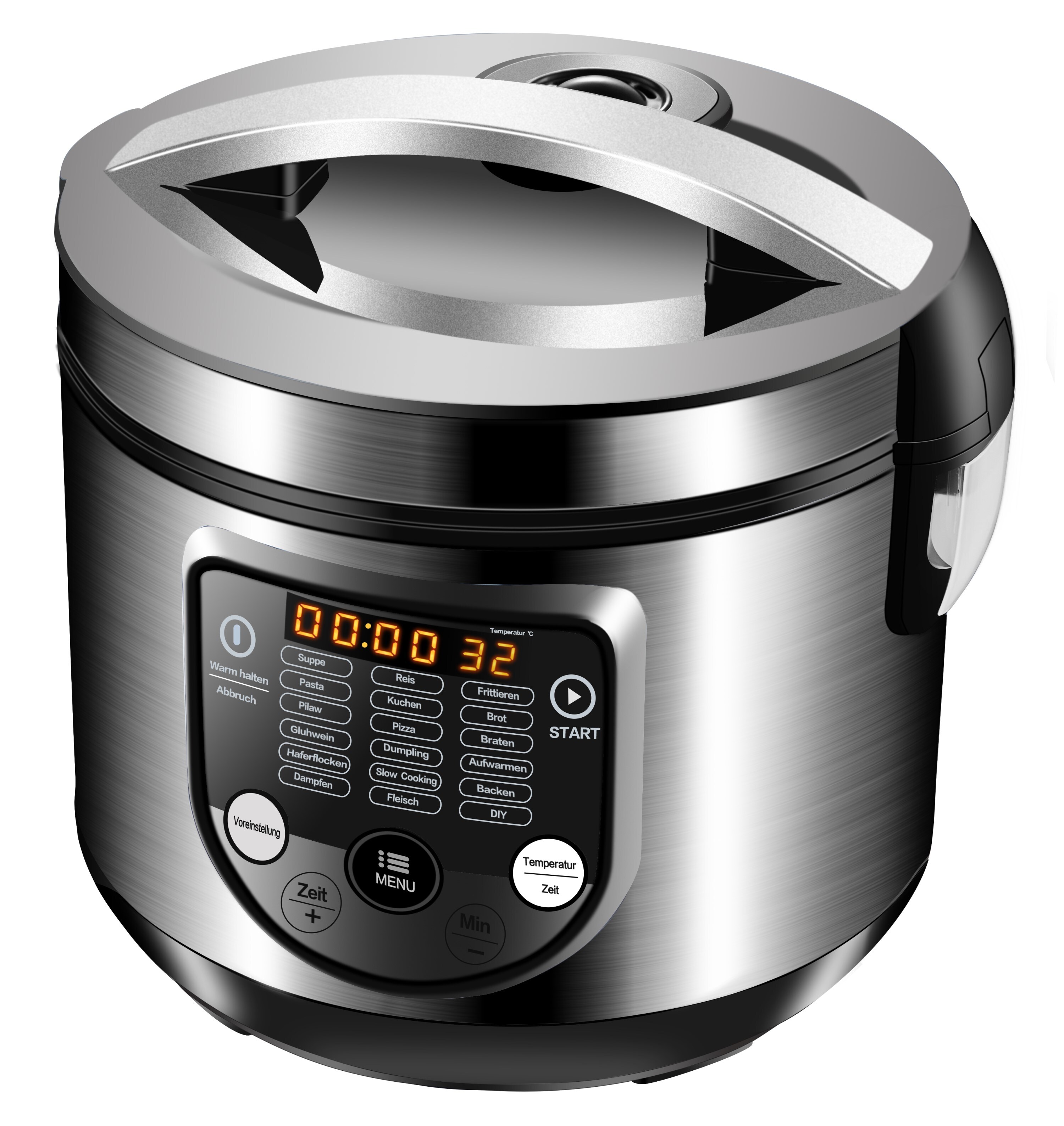Steinborg digitaler Multikocher 5L Edelstahl 900W inkl. Rezeptbuch