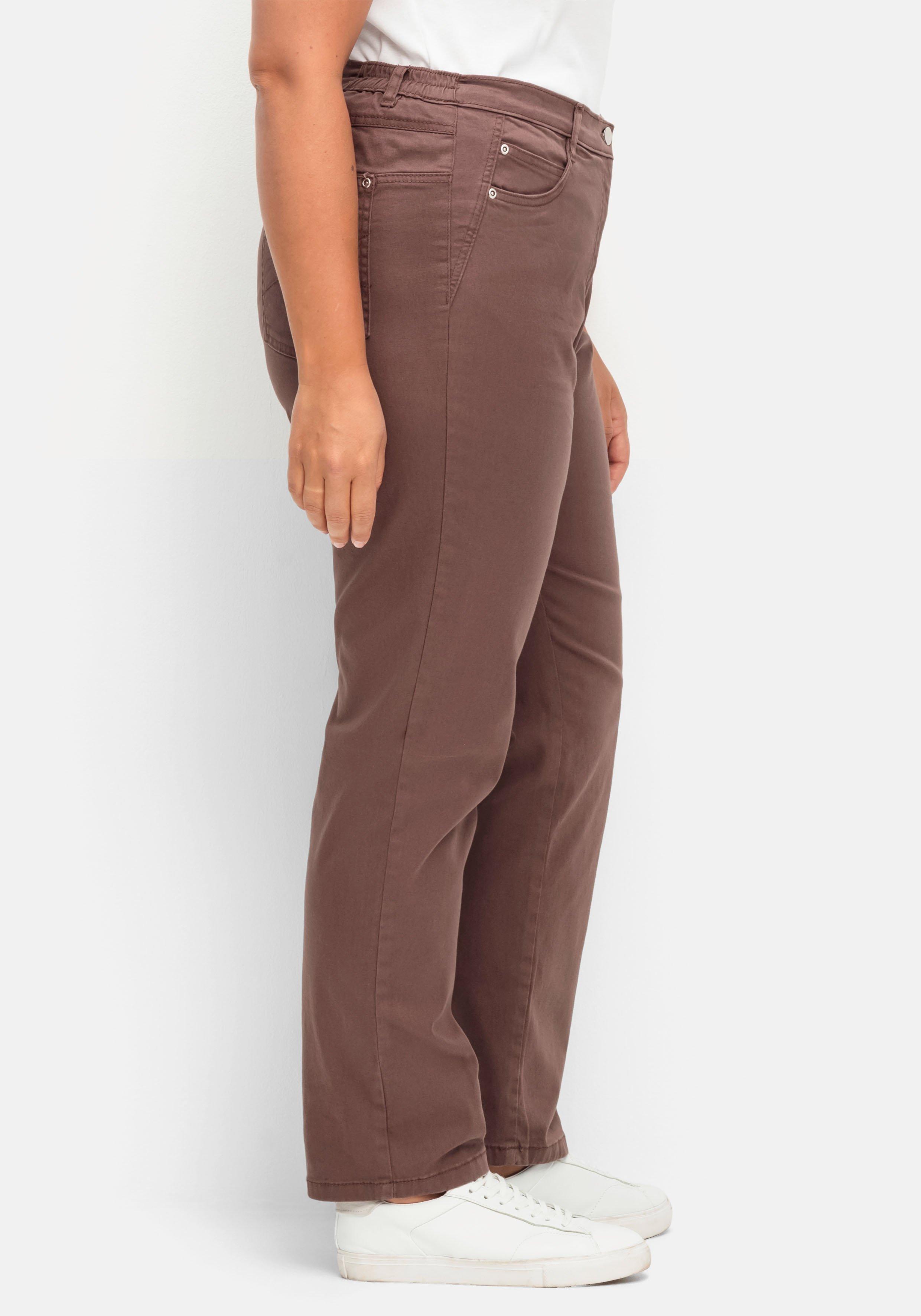 Gerade Stretch-Jeans mit Komfortbund