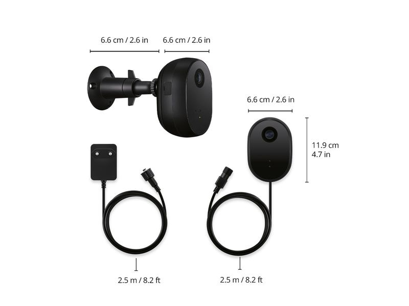WiZ Outdoor Camera Schwarz Überwachung und Sicherheit rund um die Uhr