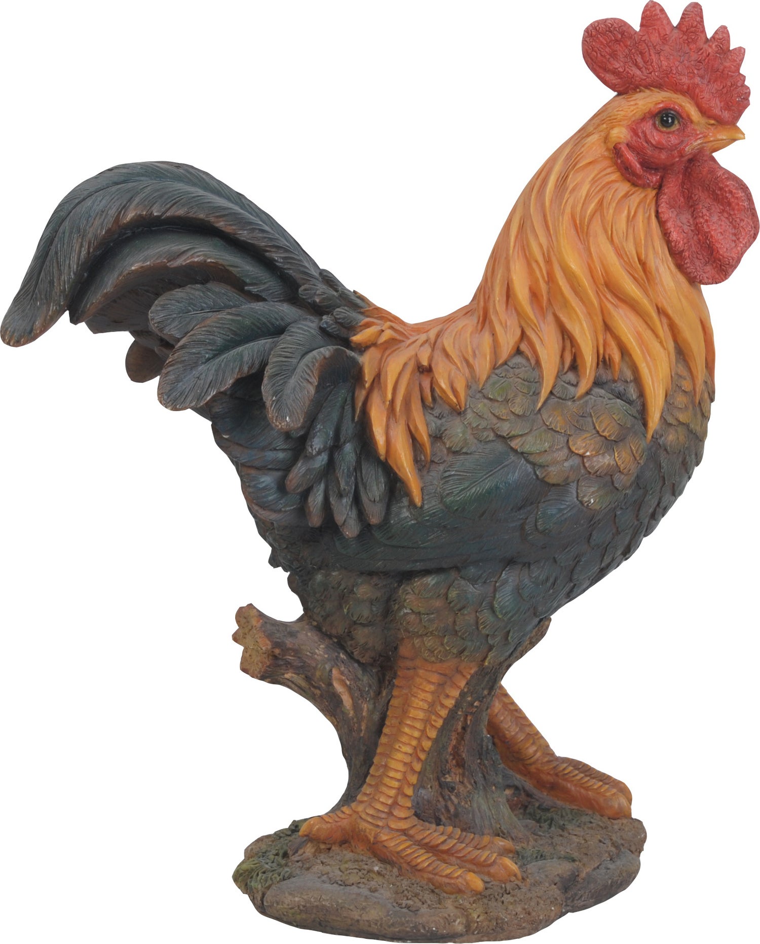 HotAnt tuinbeeld Raymon haan bruin / zwart 30 x 13 x 24 cm
