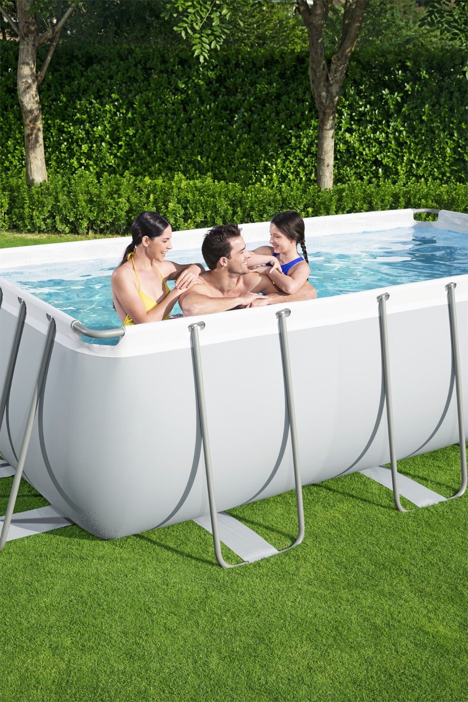 Bestway frame zwembad Power Steel met pomp rechthoek 404 x 201 x 100 cm