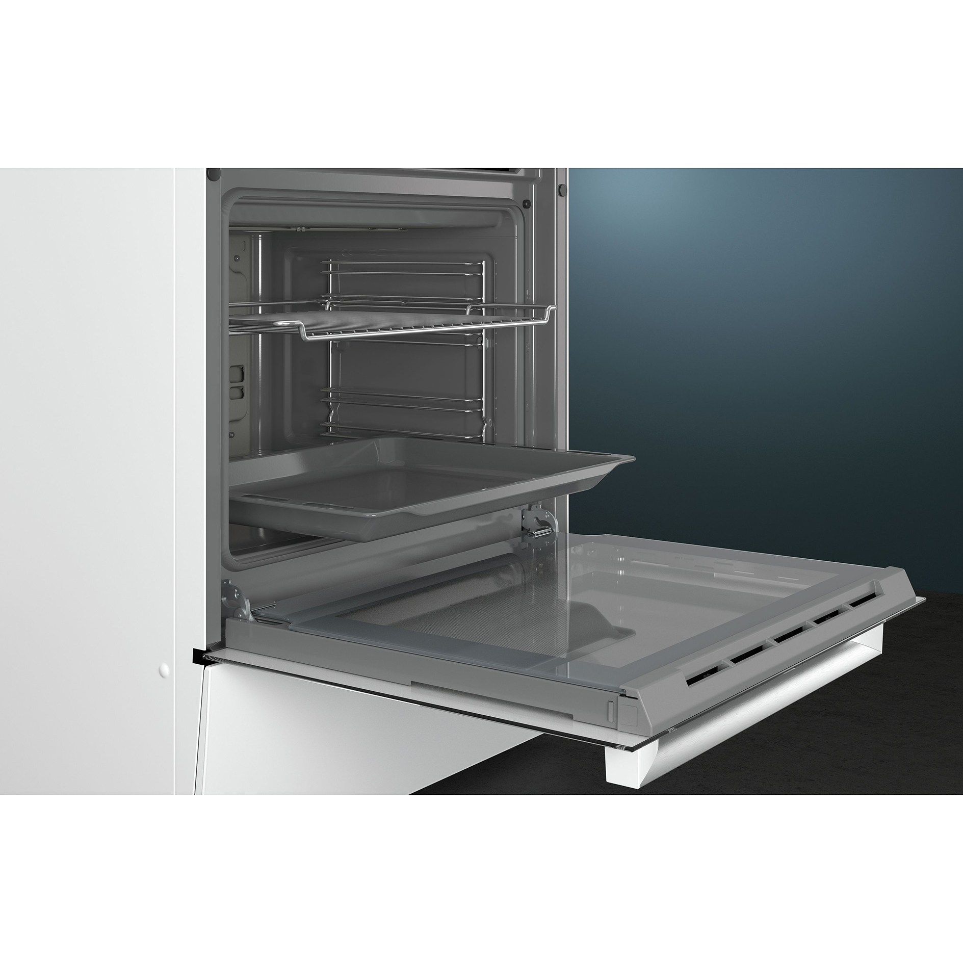 SIEMENS Elektro-Standherd HK9R3A220 - weiß - Glaskeramik - A