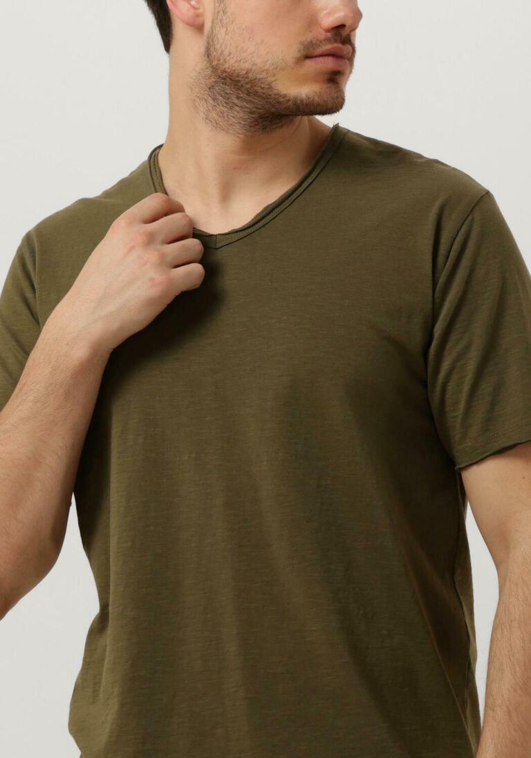 DSTREZZED groene dstrezzed t-shirt steward slub jersey