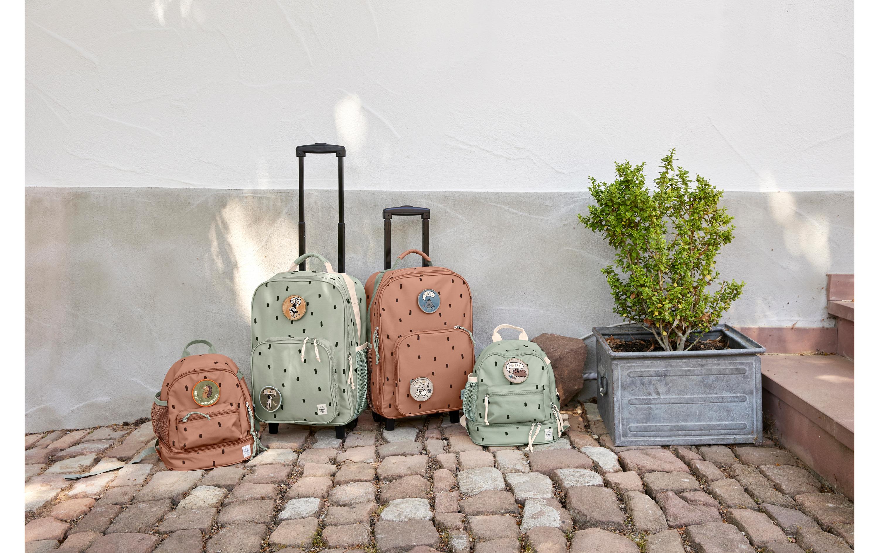 Rucksack Mini Backpack Happy Prints Light OliveWasserabweisender Kinderrucksack mit gepolsterten Schultergurten