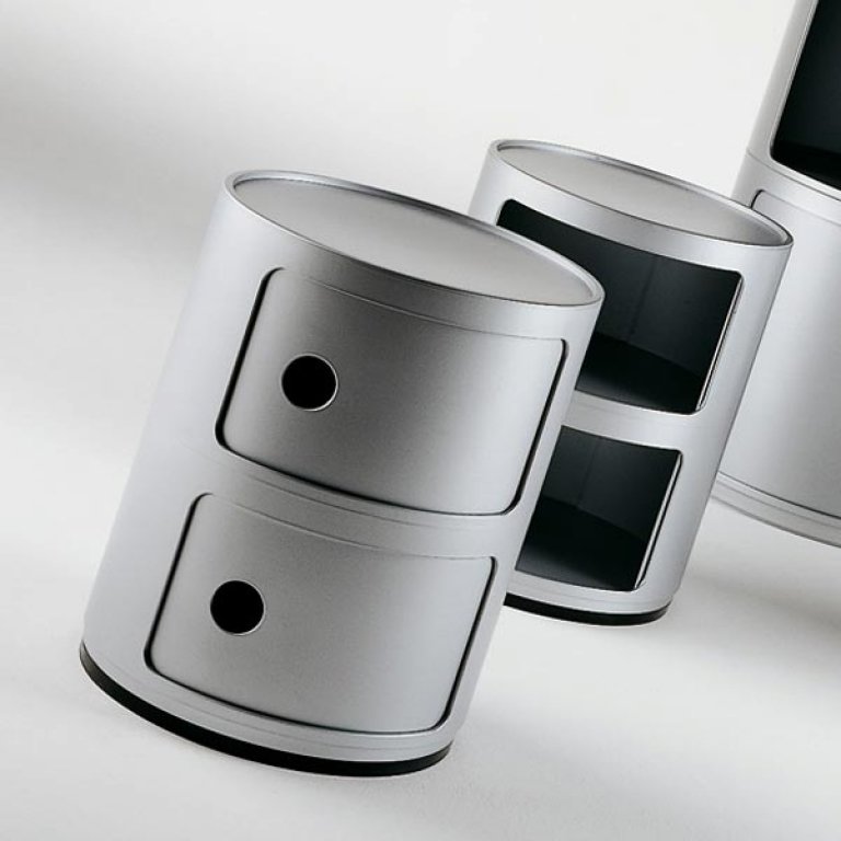 Kartell Componibili kast nachtkastje small (1 comp.) Ø42 wit