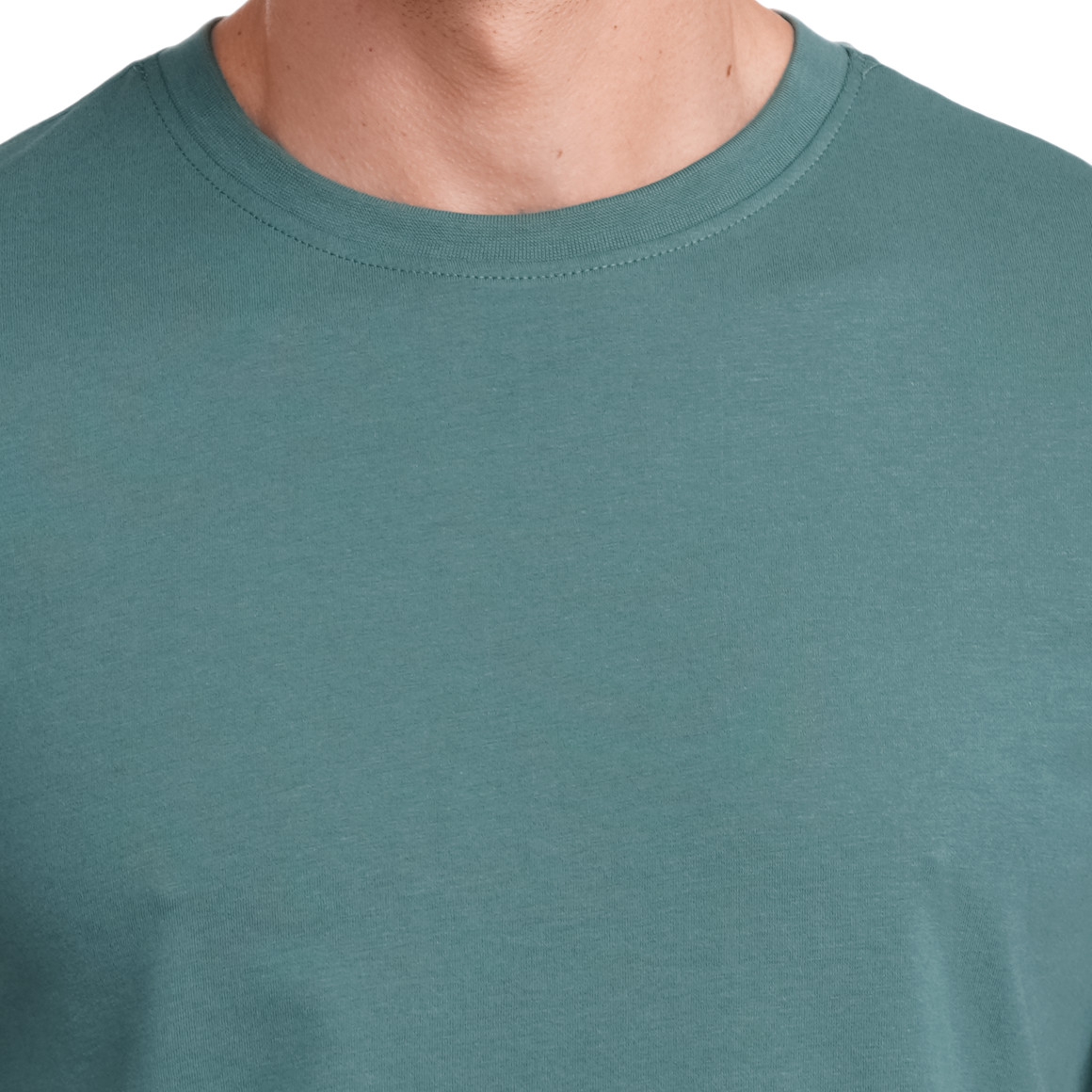 Famy 3 Herren T-Shirts im Basic-Look dunkelgrün / weiss / dunkelgrau