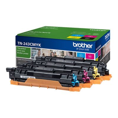 Brother TN243 - pack de 4 - noir, cyan, magenta, jaune - cartouche laser d'origine