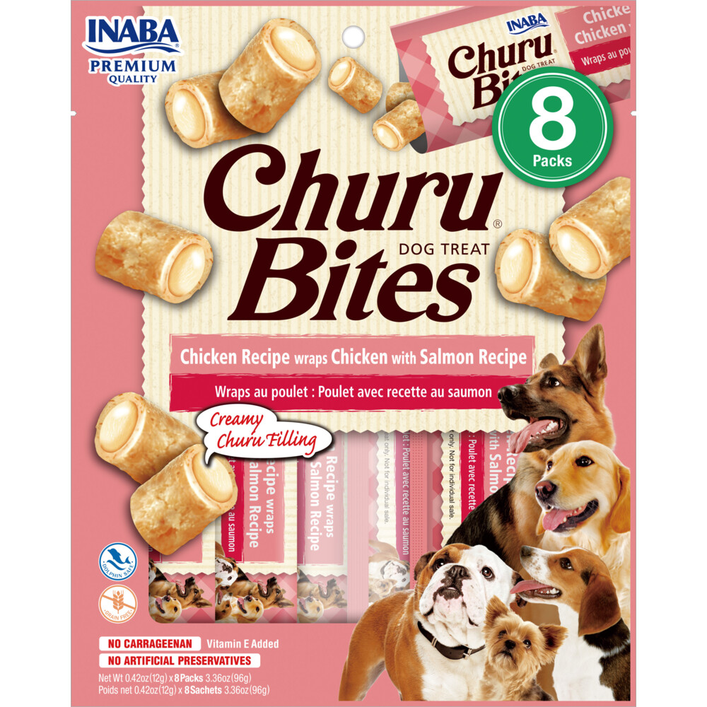 Ciao Hondensnack Churu Rolls Kip - Zalm76 gr