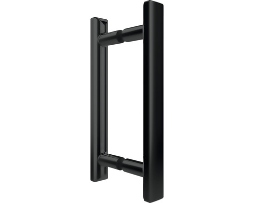 Douchedeur met zijpaneel en draaideur SCHULTE TouraPlus ExpressPlus 80 x 80 cm, zwart profiel, helder glas met vuilafstotende coating, deurscharnier links