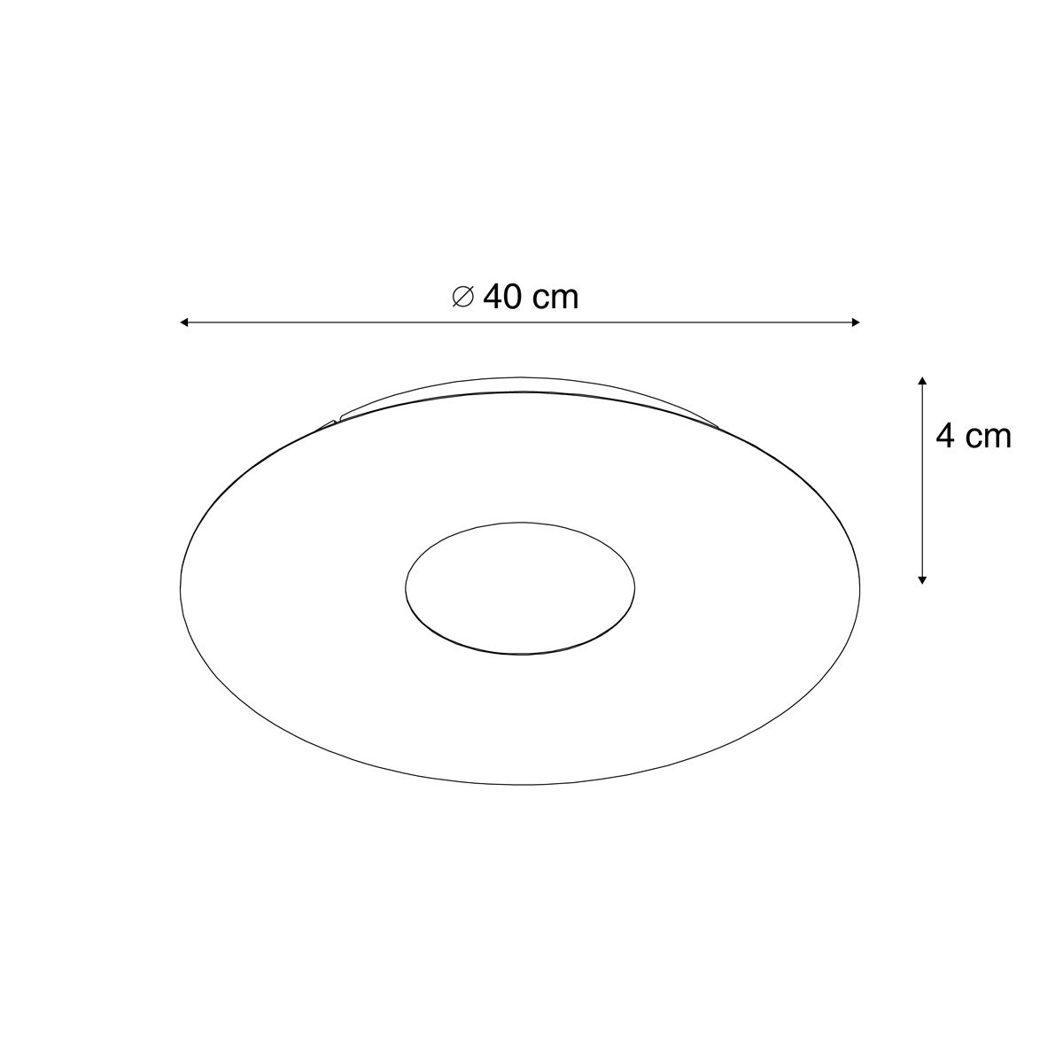 Moderne plafondlamp goud 40cm incl. LED 3-staps dimbaar - Morning