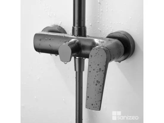 Colonne de Douche anti-calcaire Black Gun Métal DELOS BDD055/BGM