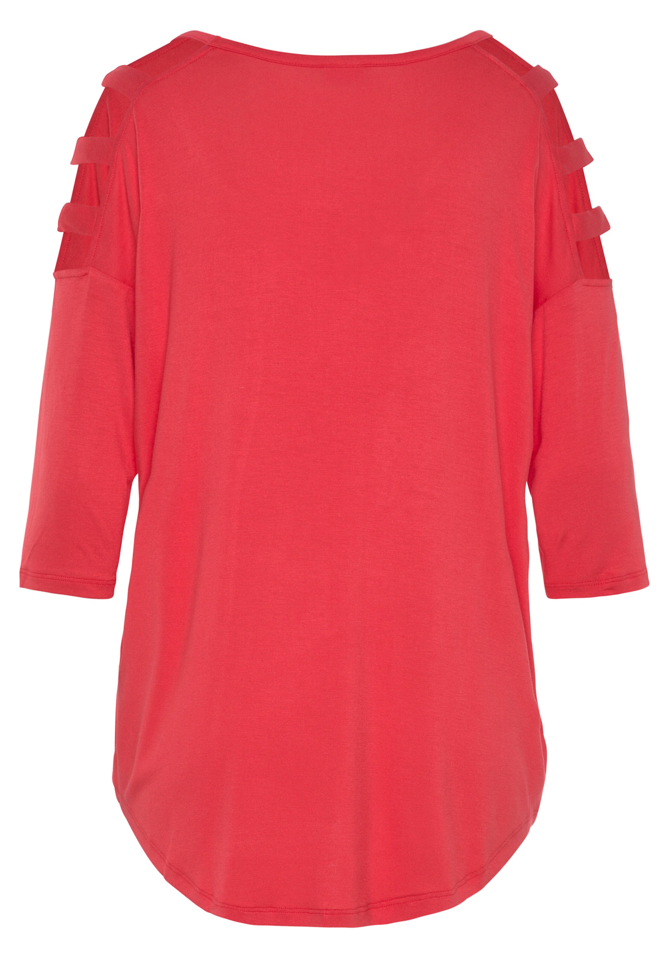 LASCANA 3/4-Arm-Shirt in korallrot