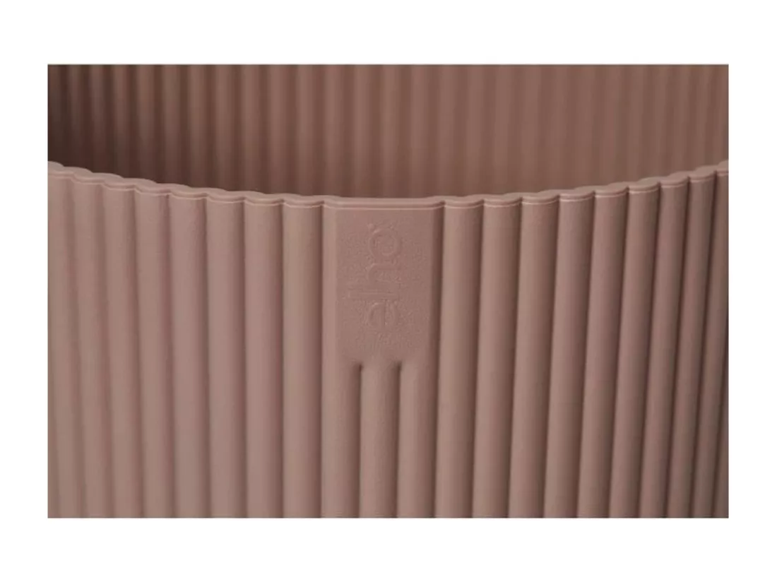 Pot de fleurs Rond VIBES - Plastique - Ø 22 - Rose poudré
