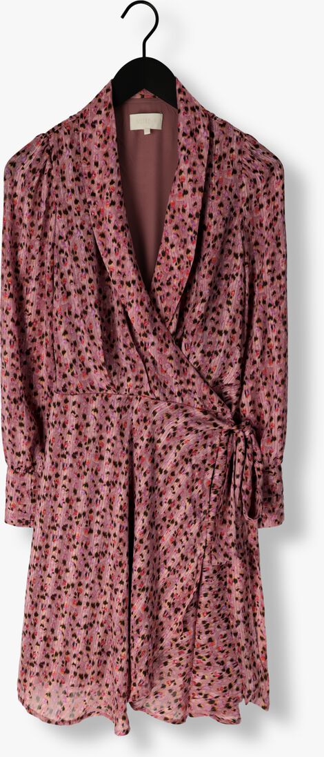 NOTRE-V lila notre-v mini jurk short printed wrap dress